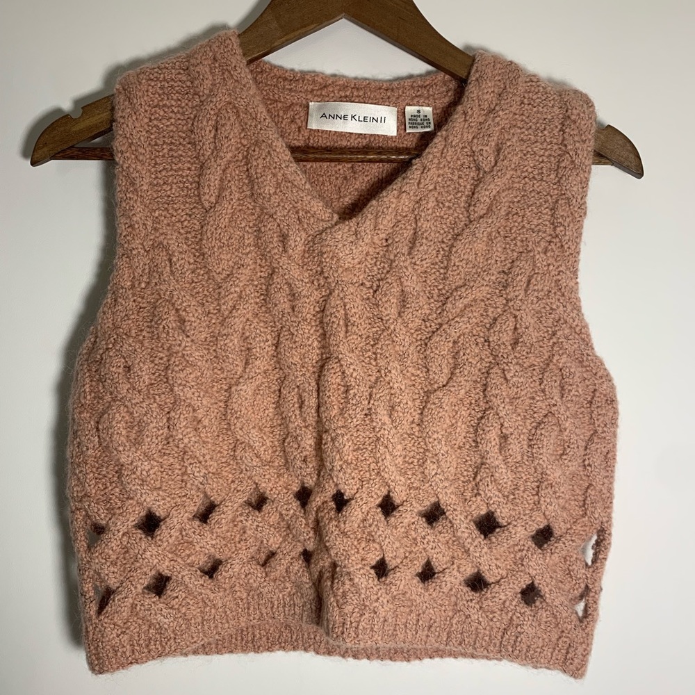 Anne Klein rose pink vest